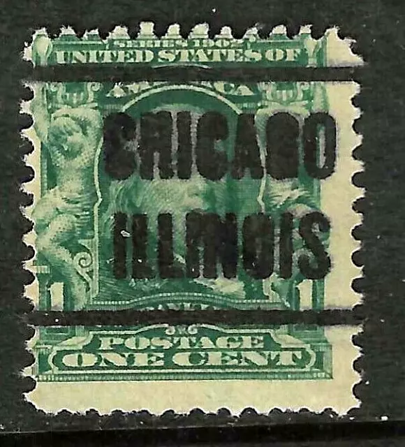 Sc #300 BOLD CHICAGO ILLINOIS Precancel 1901 Regular 1 Cent Franklin US 67E55