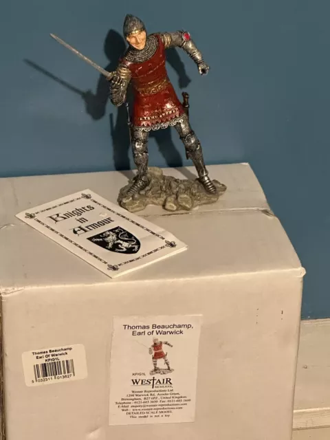 MEDIEVAL ENGLISH KNIGHT SIR THOMAS BEAUCHAMP EARL of WARWICK WESTAIR Model 5"