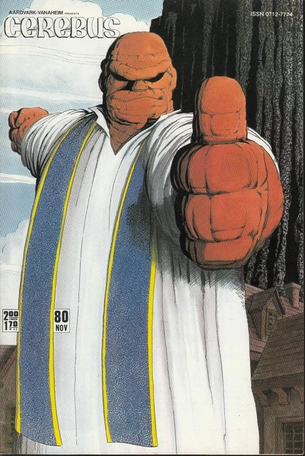 CEREBUS #80 1985 -AARDVARK/ VANAHEIM PRESENTS- B&W DAVE SIM/KAREN McKIEL...VF-