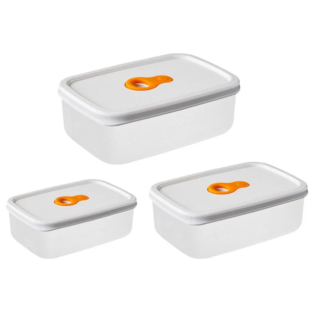 3 piezas caja de almuerzo segura para microondas caja de alimentos tapada caja de almacenamiento de frutas nevera alimentos