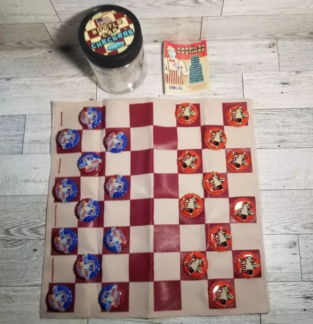 Cola King And Root Beer Bottle Cap Checkers American Pastimes New Open Package