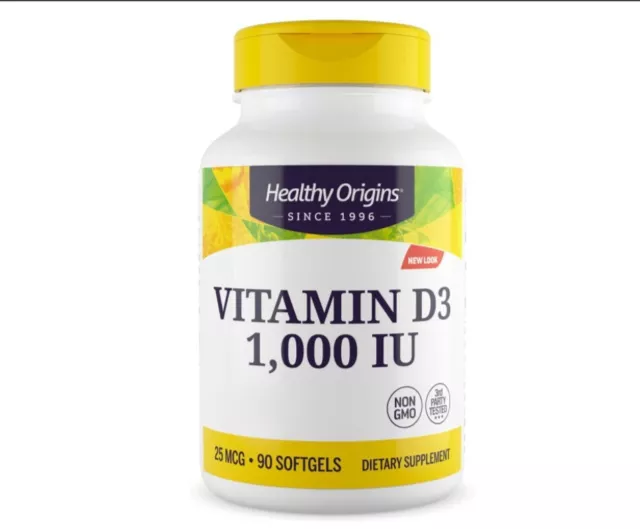 Healthy Origins Vitamina D3 1000 UI 360 softgels Vitamin D3 1000 IU