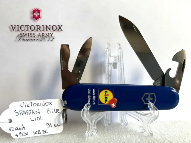 Coltellino Victorinox Spartan Blue 91Mm 12 Funz Swiss Army Knife Lidl + Box