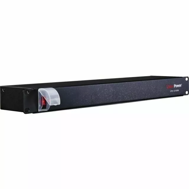 PDU básica CyberPower CPS1215RM, 100-125V/15A, toma de 10 tomas, cable de 15 ft, montaje en rack de 1U