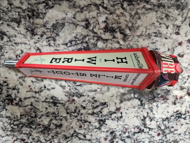 HI WIRE BREWING COMPANY BEER TAP HANDLE WITH STRONGMAN STICKERS Used