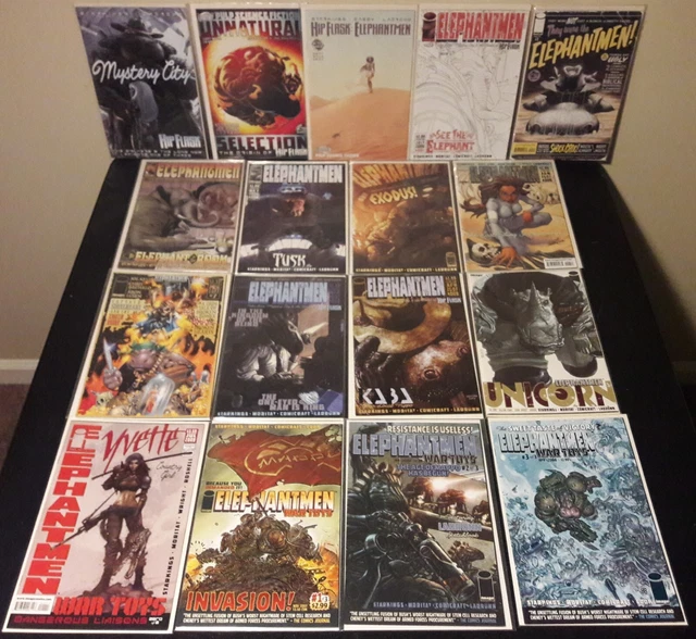 ELEPHANTMEN COMIC BOOK LOT image comics hip flask animal sci-fi