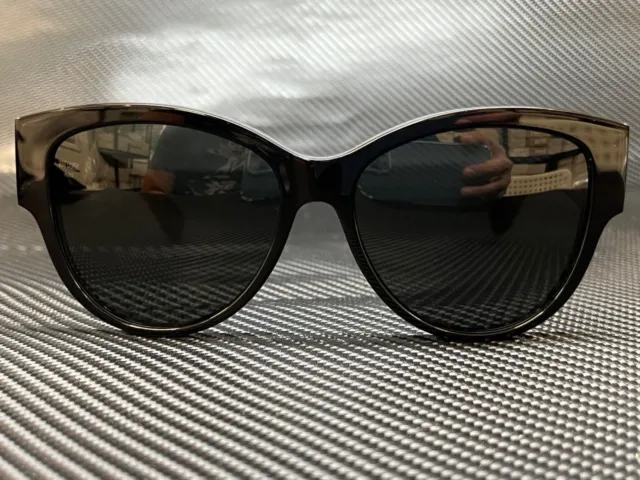 SAINT LAURENT SL M3 002 Black Square Round Women's 55 mm Sunglasses 2