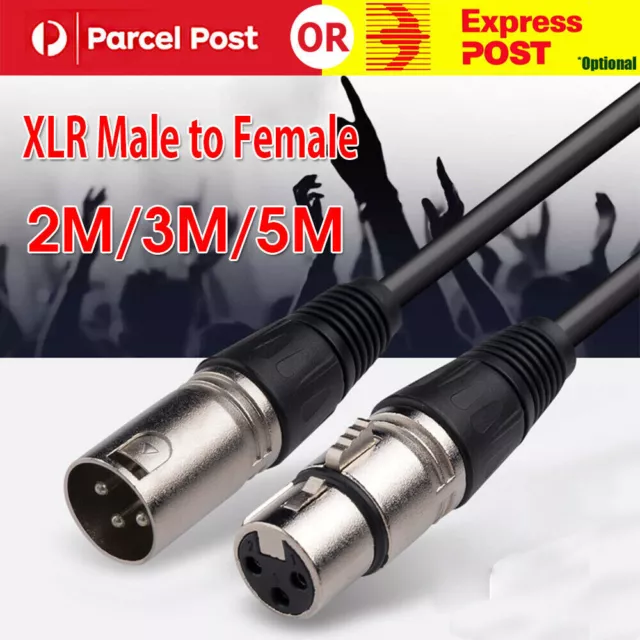 Balanced Microphone Cable XLR Patch Lead Male to Female Extension Mic cord AU