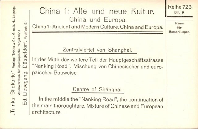 (12) Postcard Set RPPC Old & New Culture China Trinks-Bildkarte Set #723 18