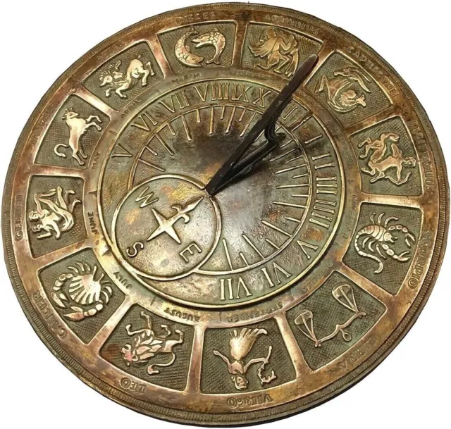 Rome Solid Zodiac Sundial, gift for cristmas,,,,