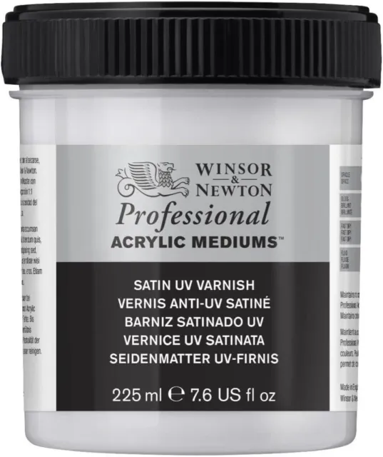 Barniz satinado acrílico Winsor & Newton ACFASV237 WN (+ UV), transparente, 225 ml (Pac