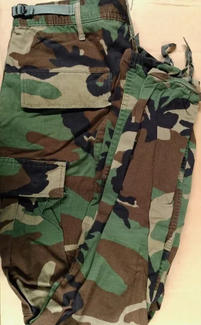WOODLAND CAMO BDU Pants, Military Issued Men's Used $18.99 - PicClick