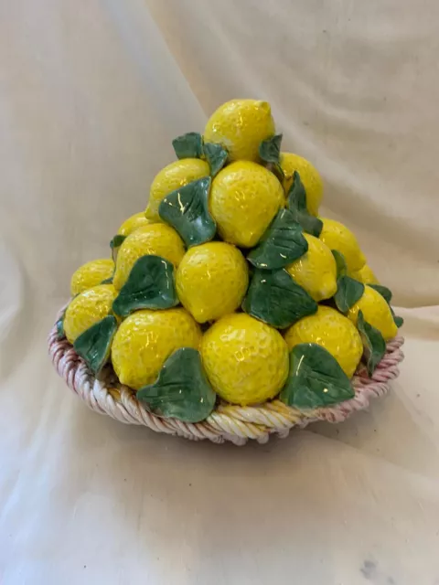 Capodimonte Lemon Fruit  Centerpiece