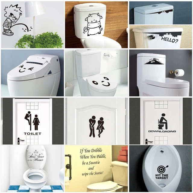AUFKLEBER WC DECKEL, Toiletten Tattoo, toilet Sticker, Bad, Wandtattoo