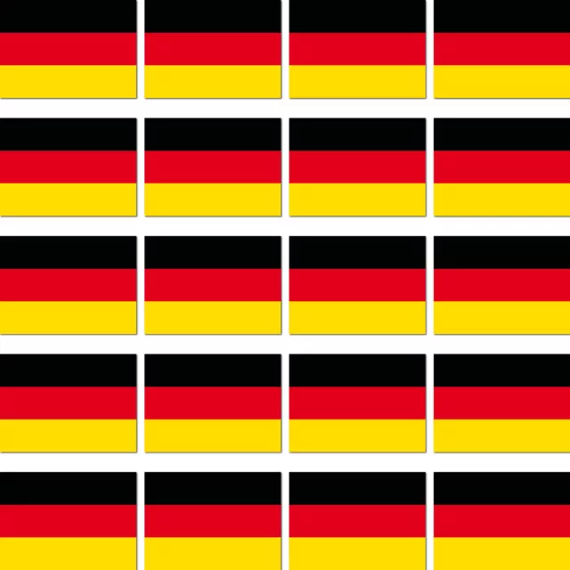 20 Aufkleber 2cm Deutschland BRD Ministicker Länder Flagge Fahne 4061963008911