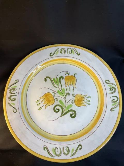 Vintage STANGL Pottery Tulip Yellow 12 1/2" Charger Chop Plate Round Platter