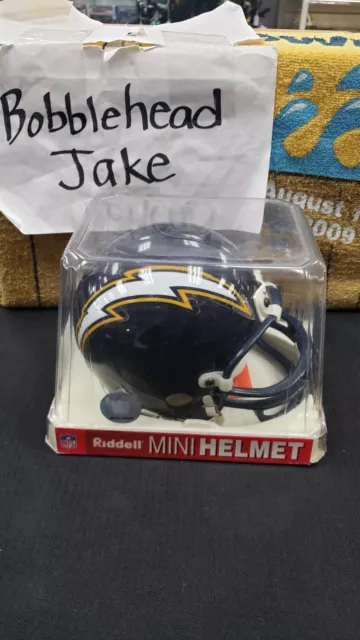 Nib San Diego Chargers Vsr4 Riddell Mini Nfl Football Helmet Blue Logo Blank