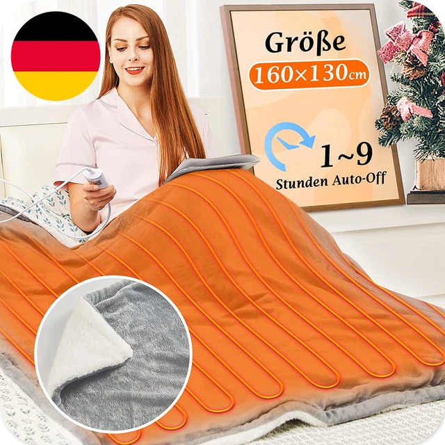 Mia&Coco Heizdecke Mit Abschaltautomatik, 10 Heizstufen Up-To-9 Stunden Auto-Off