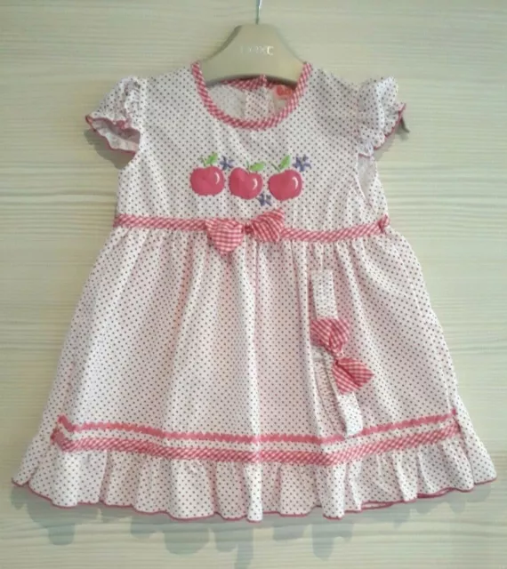 Girls Baby C White/Pink Dress With Headband - Age 18-23 Months