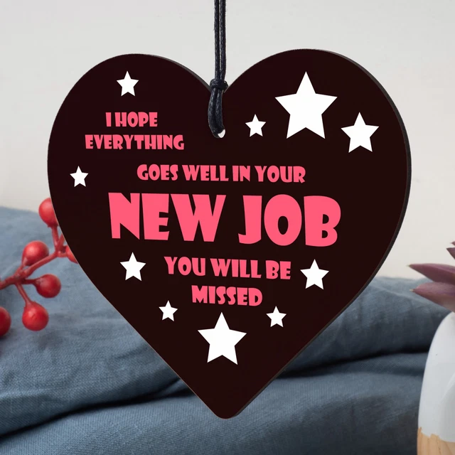 NEUF TRAVAIL CADEAU Pour Collègue Bois Cœur Laissant Au Revoir Ami EUR 4,40 - FR