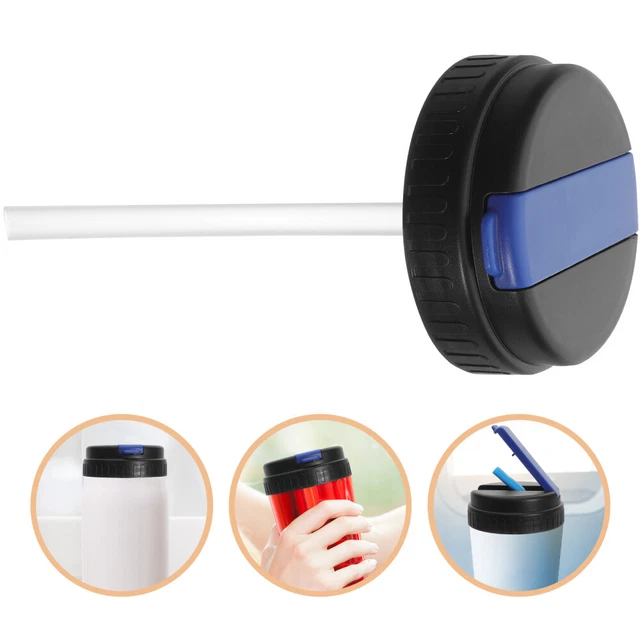 Coperchio di paglia Mason Jar bicchieri a collo largo coperchio per bicchieri da incasso Blue Pp