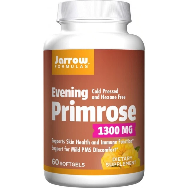 Aceite de onagra de noche Jarrow 1300 mg 60 geles