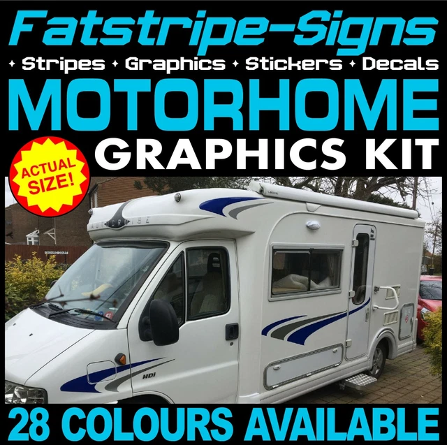 MOTORHOME VINYL GRAPHICS Stickers Decals Set Camper Van Rv Caravan