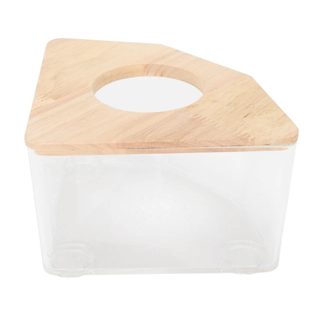 Ventilador de ángulo recto caja de arena para hámster impermeable doble propósito baño de arena cont Ghb