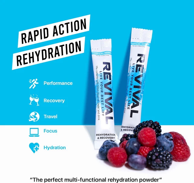 REVIVAL RAPID REHYDRATION Electrolytes Powder High Strength Vitamin C
