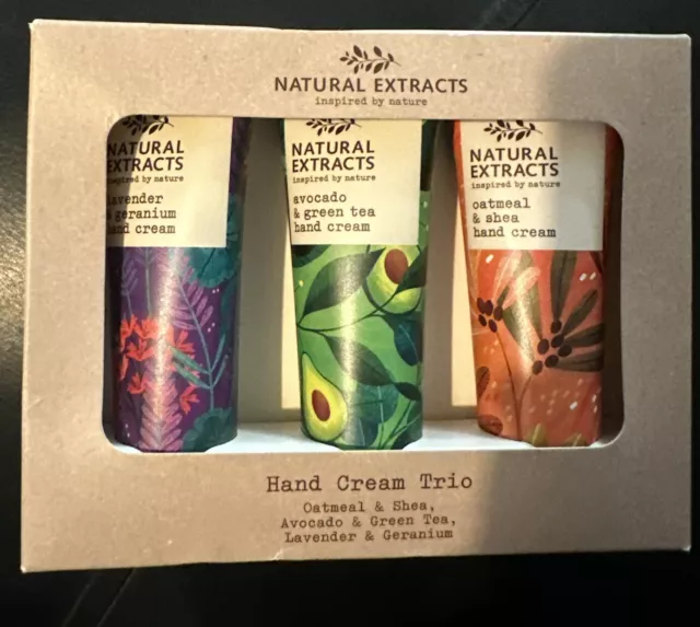 Natural Extracts - Hand Cream Trio - Inspired By Nature - 50ml x 3