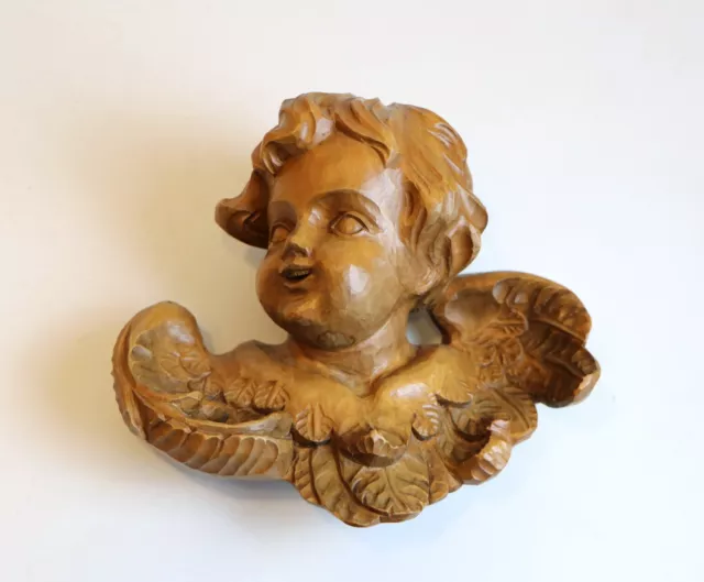 Großer Holz Putto Engelskopf Barockengel OG-24022