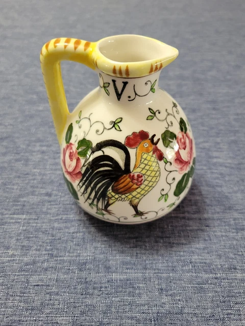 ROOSTER & ROSES ~  VINEGAR Cruet Early Provincial ~Ucagco Japan