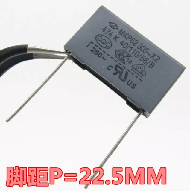 5pcs MKP62 X2 305VAC 474K 0.47UF 474 305V Polypropylene Film Capacitor P=22.5mm