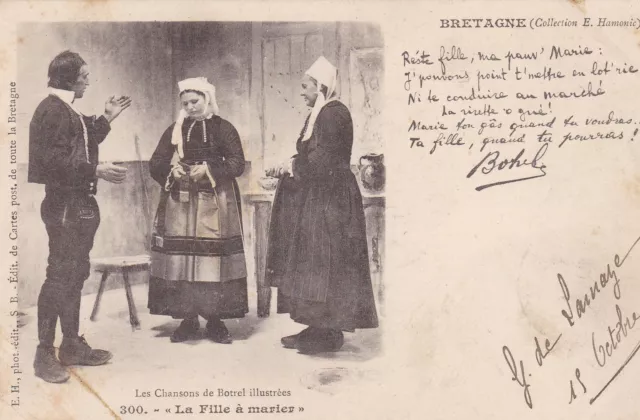 Cpa Les Chansons De Botrel Illustres La Fille A Marier