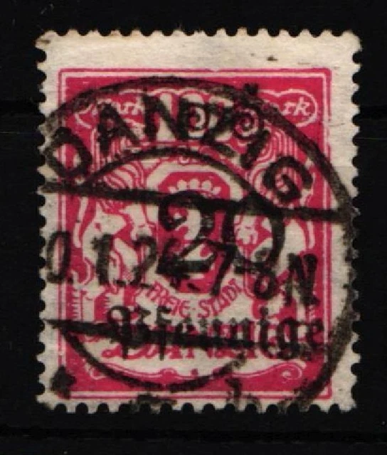 Danzig 183 gestempelt geprüft Infla Berin #IQ358