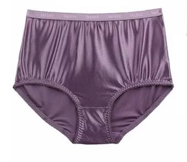 NEW Womens SATIN BRIEF Panties Shiny Underwear Black Red Purple Plus XL 2X-5X