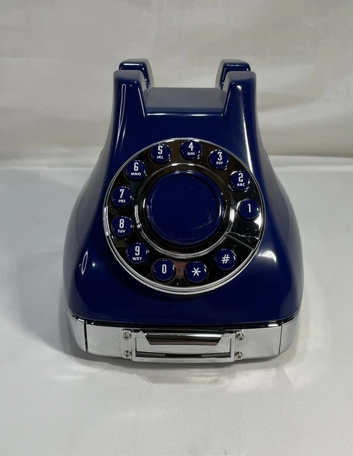 Metro Style Phone POLYCONCEPT METRO TELEPHONE Vintage Push Button Memo Phone, Blue ...