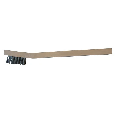 Inspection Brushes, 3 X 7 Rows, Stainless Steel Bristles, Curved Wood Handle ORS