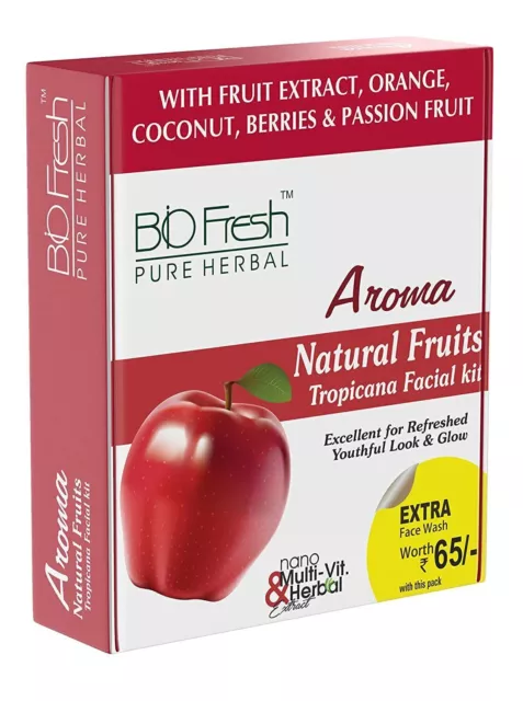 Kit facial de frutas BioFresh Kit de piel radiante, naranja, coco, bayas y...