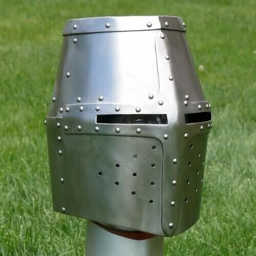Nuovo Medievale Templar Knight Casco Larp Armatura Battle Warrior Regalo