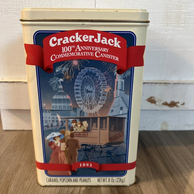 VINTAGE CRACKER JACK 100th Anniversary Tin Canister Limited Edition
