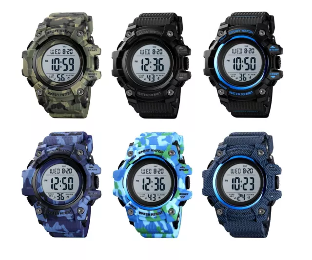 SKMEI Outdoor Sportuhr Datum Alarm Stoßschutz Digital Armbanduhr