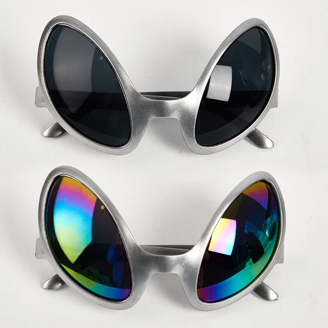 Occhiali da sole Funny Aliens lenti arcobaleno ET festa di Halloween prDB