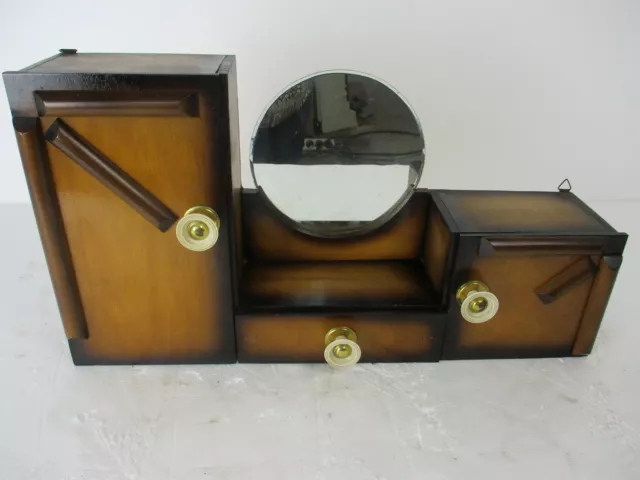 large Double Apothecary Bathroom Medicine Kitchen Cabinet Wood Art deco Gorgeous