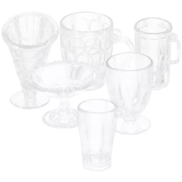 6 Pcs Mini-Tasse Weingläser Kinderspielzeug Mini-Teetassen Kleines