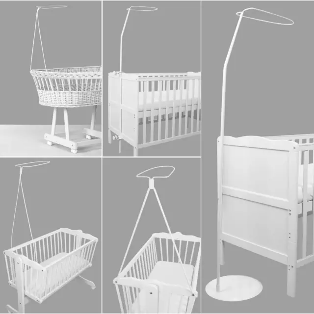 Universal Canopy Drape Holder, Rod, Pole, Bar Fits Baby Cot, Bed, Crib, Basket