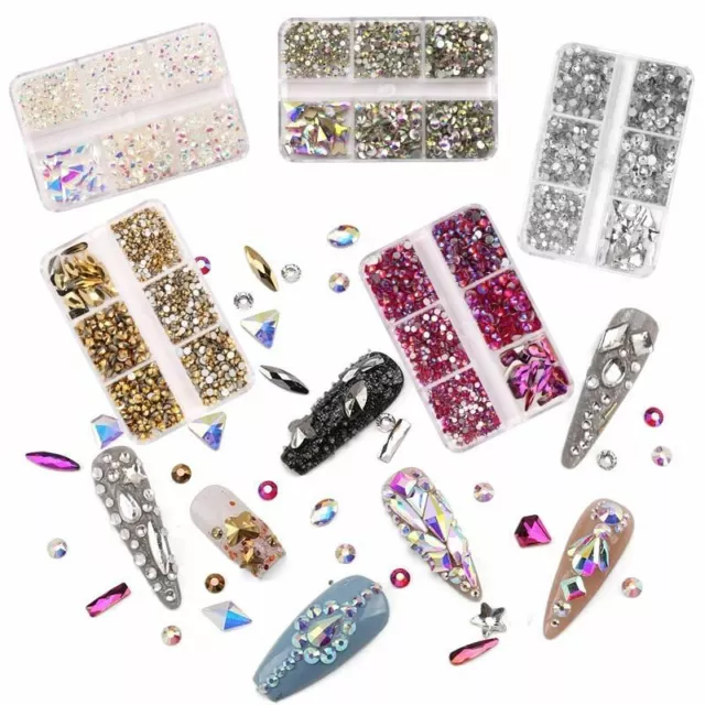 Femme Strass Set Pour Art Ongles Paillettes Cristal Non Gemmes Colle Sur Mélange