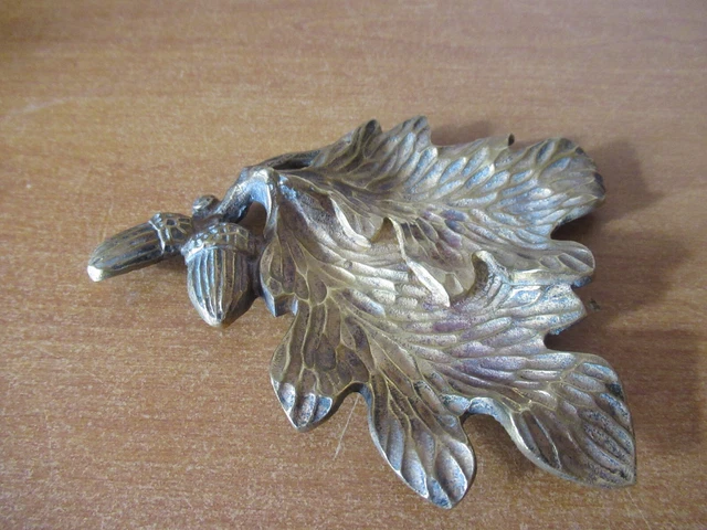 Feuille En Bronze Massif Vintage Vers 1900 - Sublime Vide-Poche Ou Déco, Occasion En Excellent État