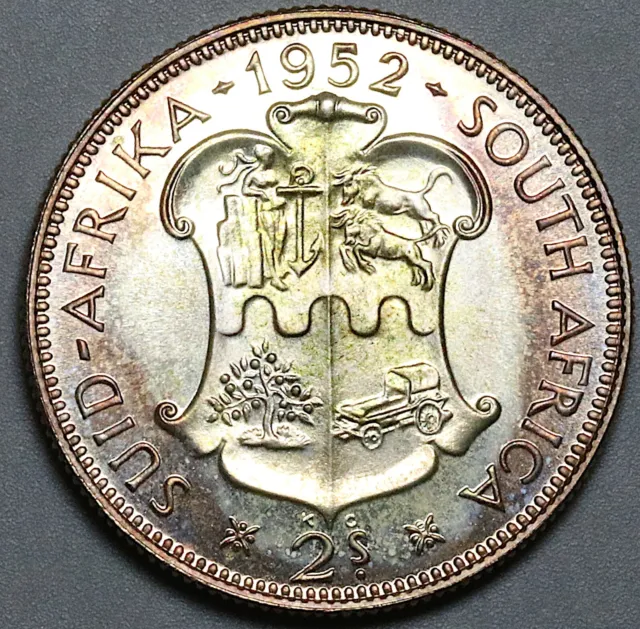 1952 South Africa 2 Shillings Proof George VI Silver 16k Coin (24013001R)