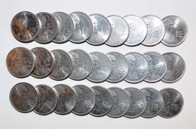 MEXICO lot 1 PESO pesos un vintage N world foreign Mexican 27 COINS